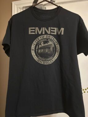 Vintage Black Eminem City of Detroit Graphic Tee